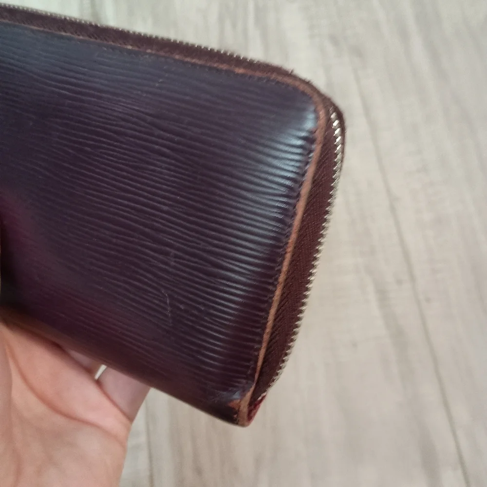 Louis Vuitton Zippy Organize Cassis Purple Leather Women Long Wallet